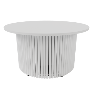 Журнальный столик TRUBIS Wood M D80 см, белый