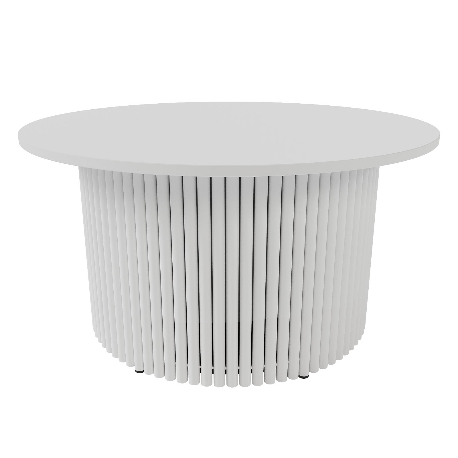 Журнальный столик TRUBIS Wood M D80 см, белый