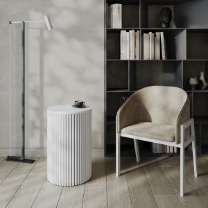 Журнальный столик TRUBIS Wood S D40 см, белый