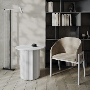 Журнальный столик TRUBIS Wood S D60 см, белый