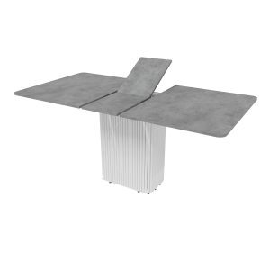 Обеденный стол TRUBIS R Max 140/170 х 90 см, бетон/белый