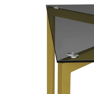 Обеденный стол BEYSO 180 х 80, тонированное стекло/золотой