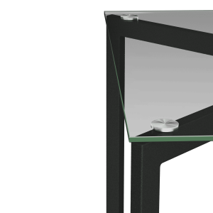 Обеденный стол BEYSO 160 х 80, бесцветное стекло/черный