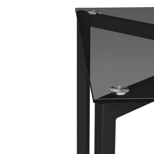 Обеденный стол BEYSO 180 х 80, тонированное стекло/черный