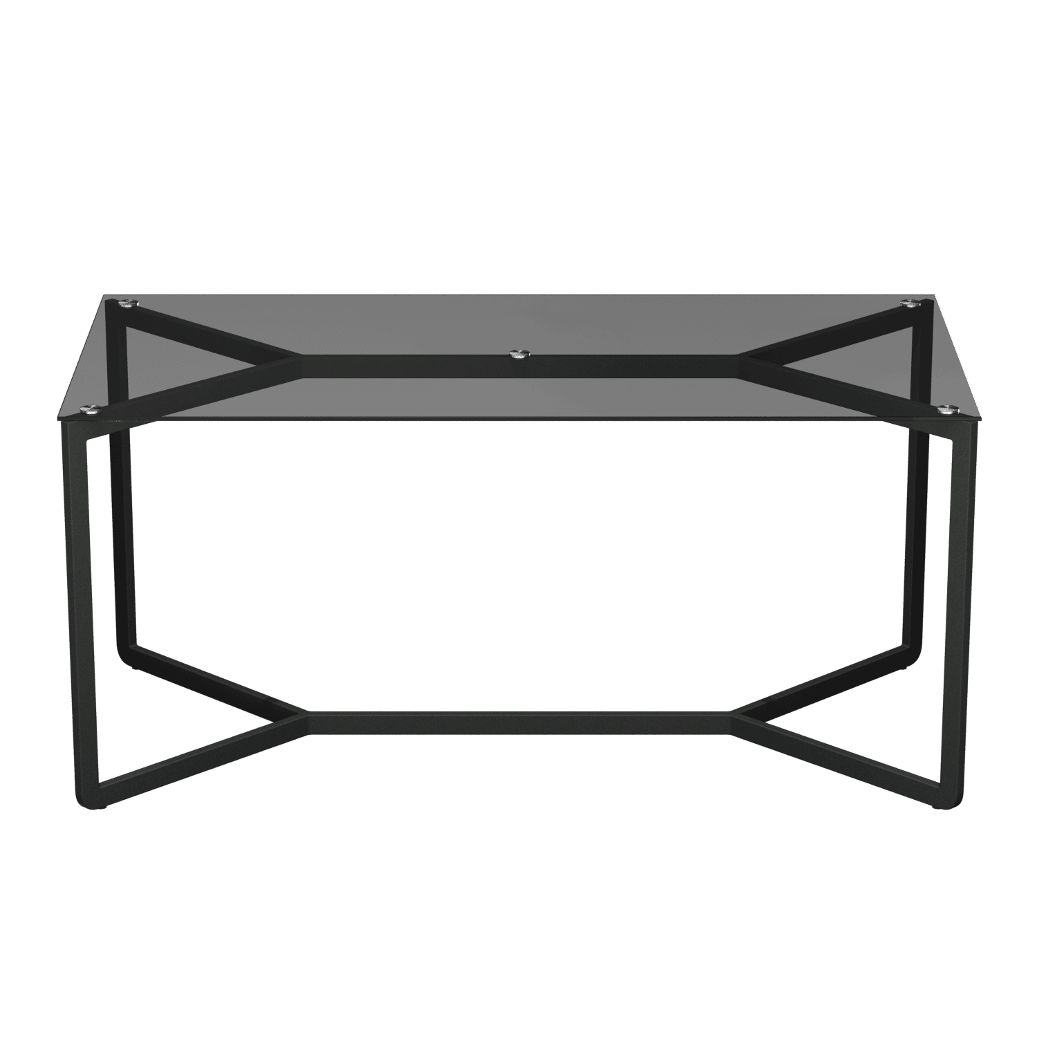 Обеденный стол BEYSO 180 х 80, тонированное стекло/черный