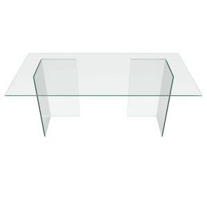 Обеденный стол BAAKIS 160 х 90 см, бесцветное стекло