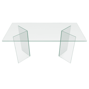 Обеденный стол BAAKIS 160 х 90 см, бесцветное стекло