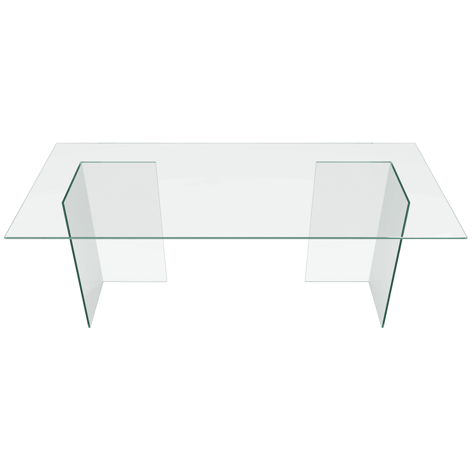 Обеденный стол BAAKIS 180 х 90 см, бесцветное стекло