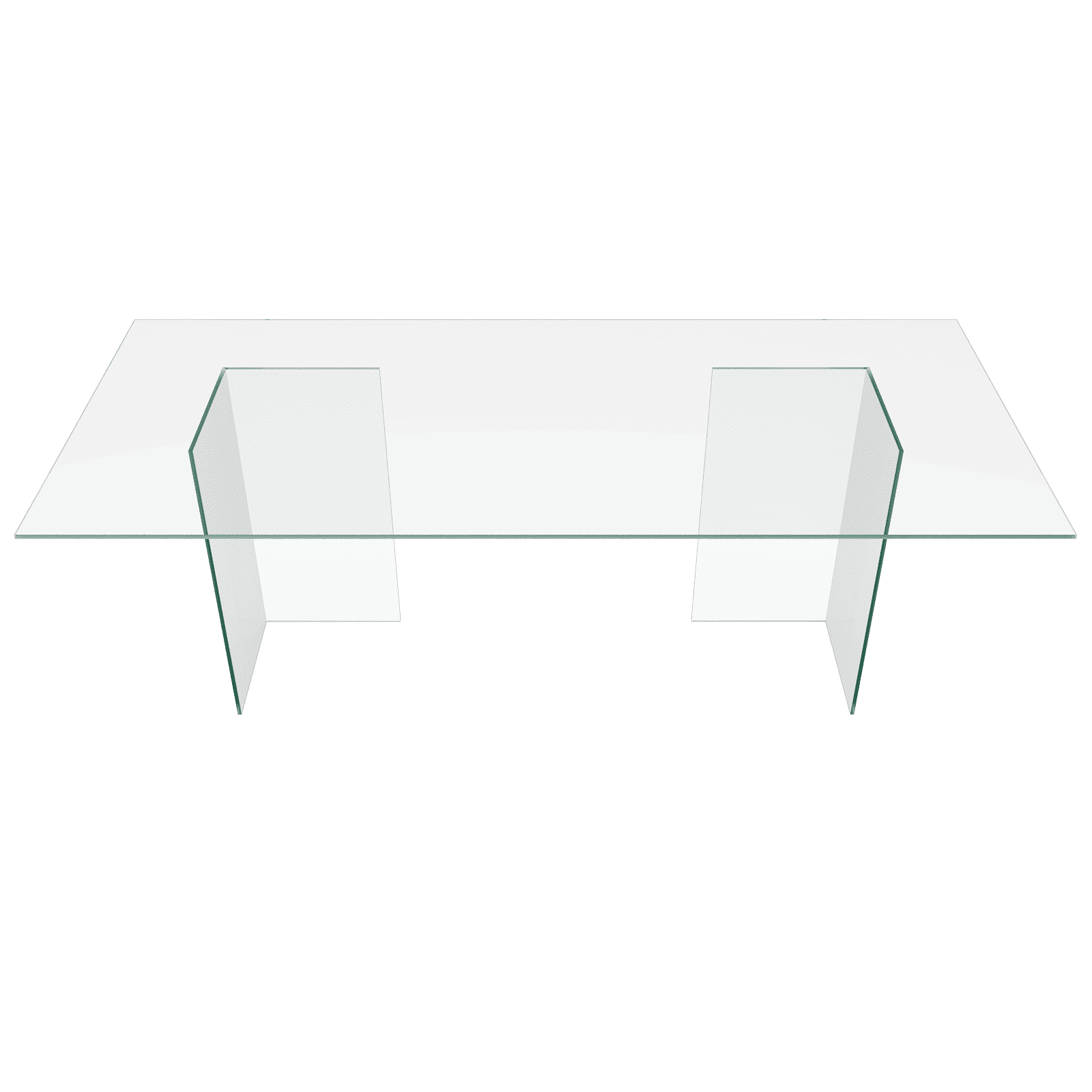 Обеденный стол BAAKIS 200 х 90 см, бесцветное стекло