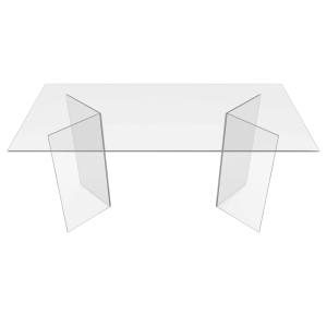 Обеденный стол BAAKIS 160 х 90 см, осветленное стекло