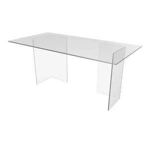 Обеденный стол BAAKIS 160 х 90 см, осветленное стекло