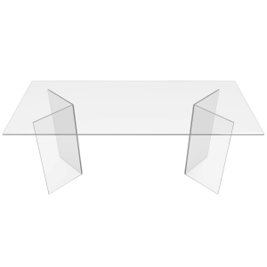 Обеденный стол BAAKIS 180 х 90 см, осветленное стекло