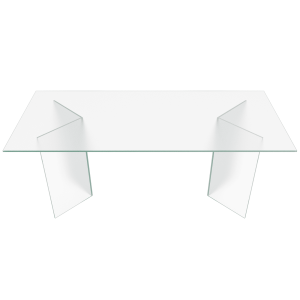 Обеденный стол BAAKIS 180 х 90 см, матовое стекло