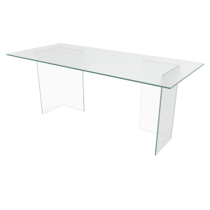 Обеденный стол BAAKIS 180 х 90 см, матовое стекло