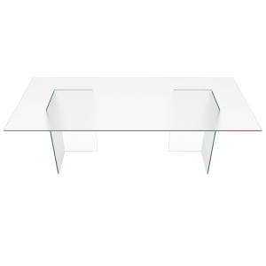 Обеденный стол BAAKIS 200 х 90 см, матовое стекло