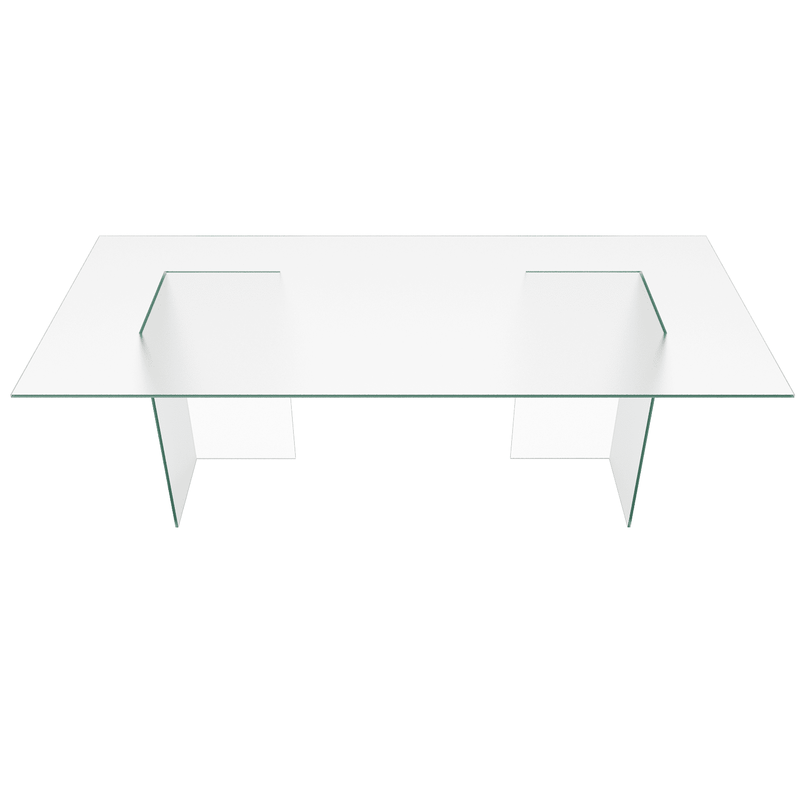 Обеденный стол BAAKIS 200 х 90 см, матовое стекло