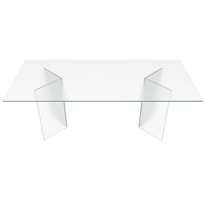 Обеденный стол BAAKIS 200 х 90 см, матовое стекло