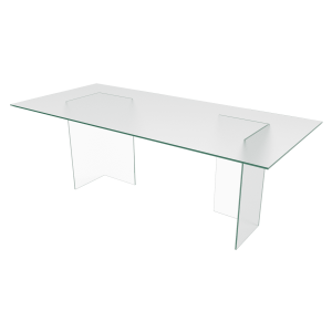 Обеденный стол BAAKIS 200 х 90 см, матовое стекло
