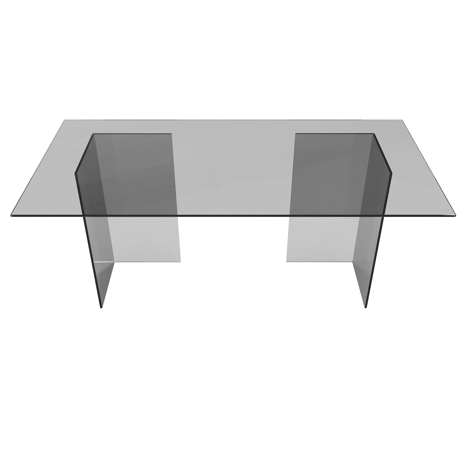 Обеденный стол BAAKIS 160 х 90 см, тонированное стекло
