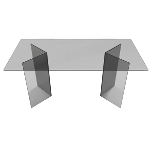 Обеденный стол BAAKIS 160 х 90 см, тонированное стекло