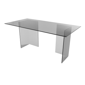 Обеденный стол BAAKIS 160 х 90 см, тонированное стекло