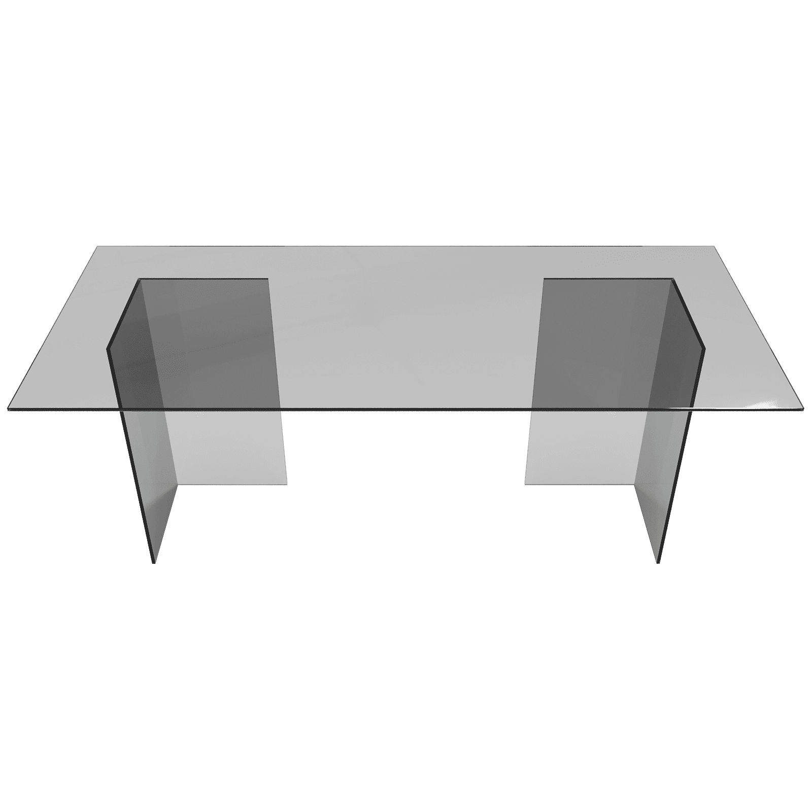 Обеденный стол BAAKIS 180 х 90 см, тонированное стекло