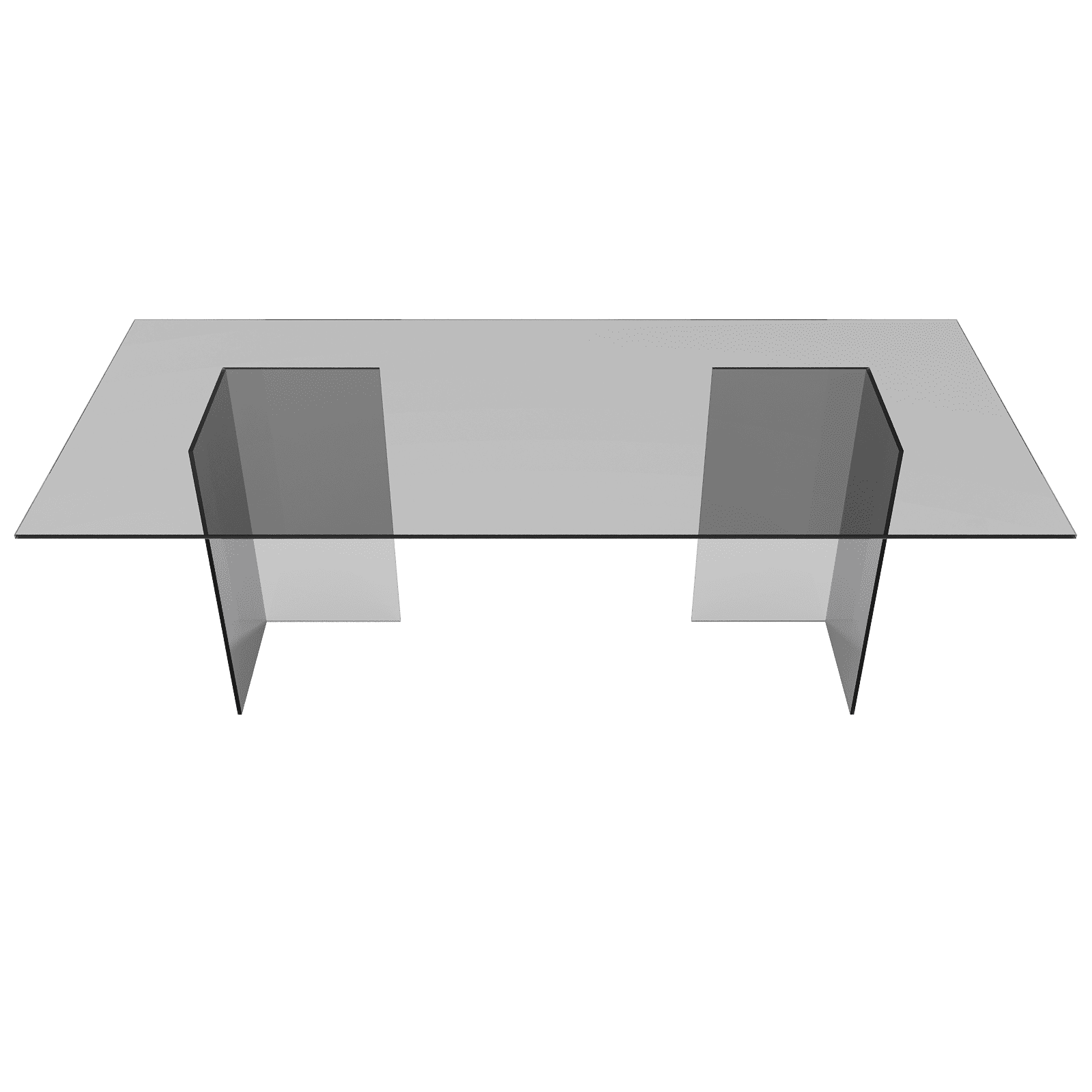 Обеденный стол BAAKIS 200 х 90 см, тонированное стекло
