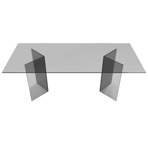 Обеденный стол BAAKIS 200 х 90 см, тонированное стекло