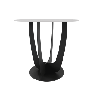 Обеденный стол YAKRIS D100 см, белый/черный