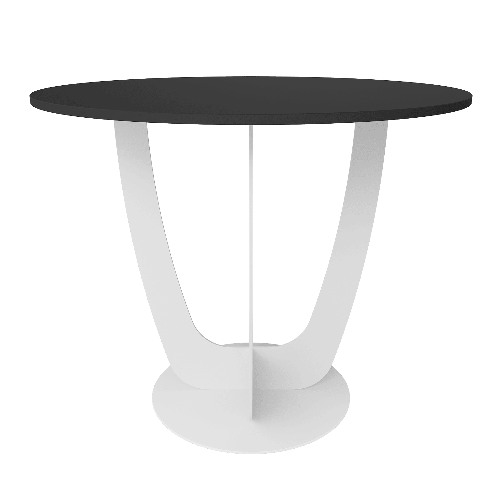 Обеденный стол YAKRIS D90 см, черный/белый