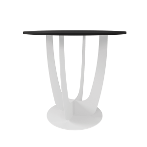 Обеденный стол YAKRIS D100 см, черный/белый