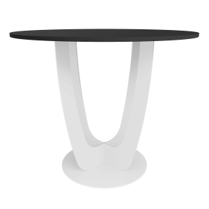 Обеденный стол YAKRIS D100 см, черный/белый