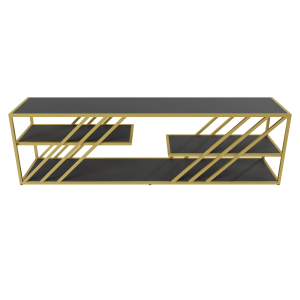 Тумба LATTISO черный/золотой, 194.2 х 43.2 см