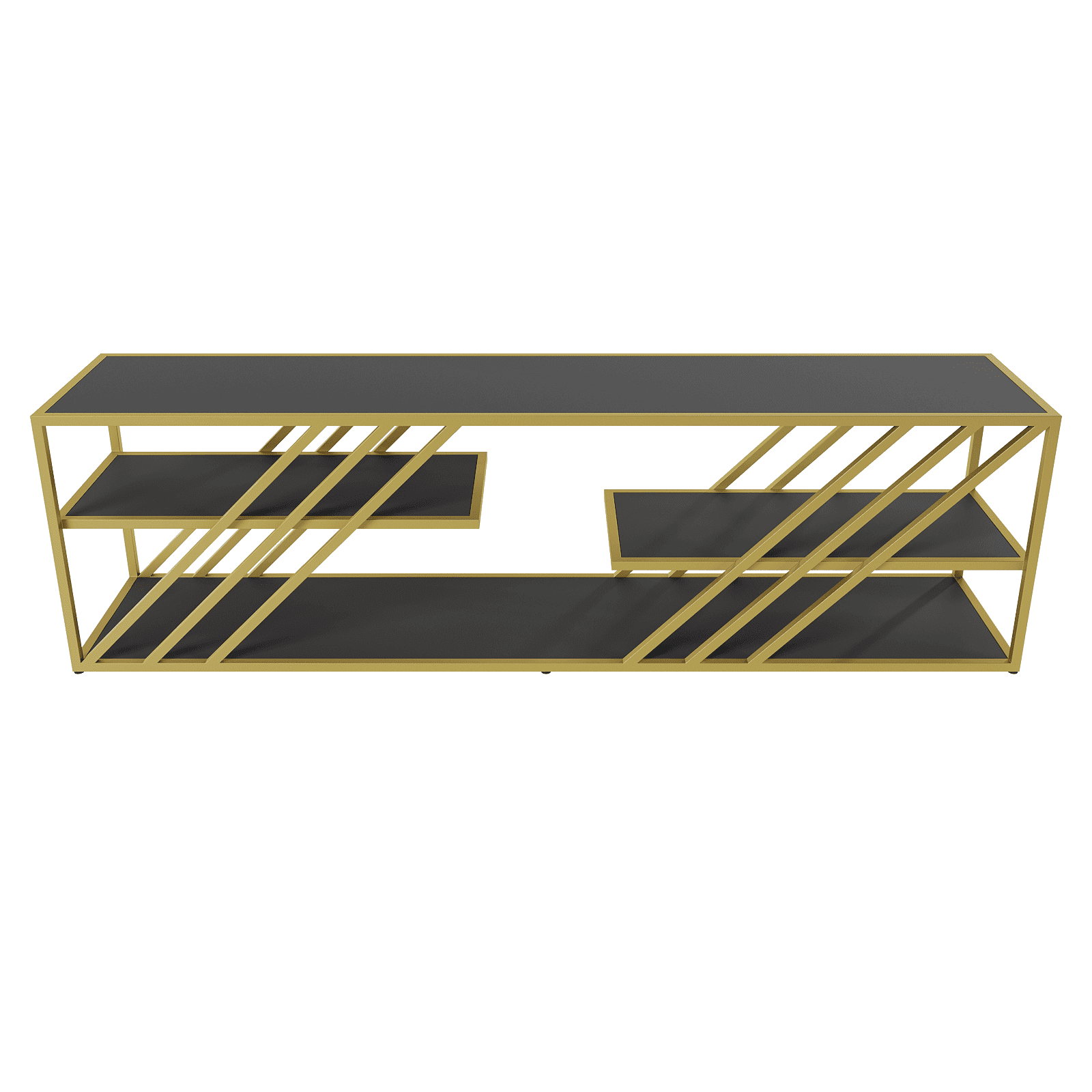 Тумба LATTISO черный/золотой, 194.2 х 43.2 см