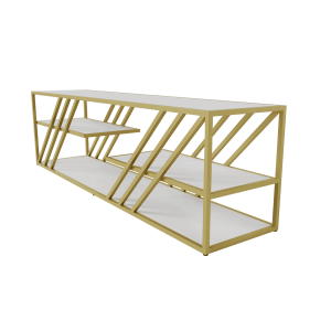 Тумба LATTISO белый/золотой, 194.2 х 43.2 см