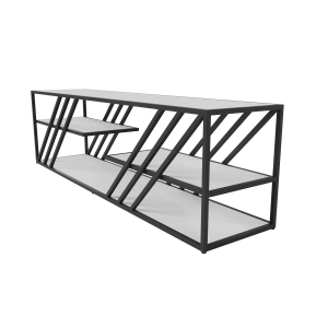 Тумба LATTISO белый/черный, 194.2 х 43.2 см
