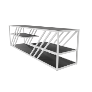 Тумба LATTISO черный/белый, 194.2 х 43.2 см