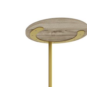 Журнальный столик HORSIX Wood 40 х 40 см, орех/золотой