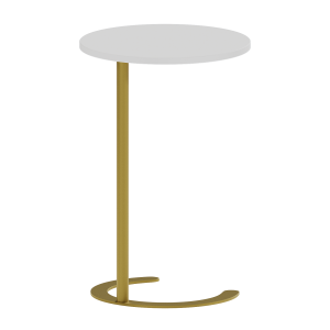 Журнальный столик HORSIX Wood 40 х 40 см, белый/золотой