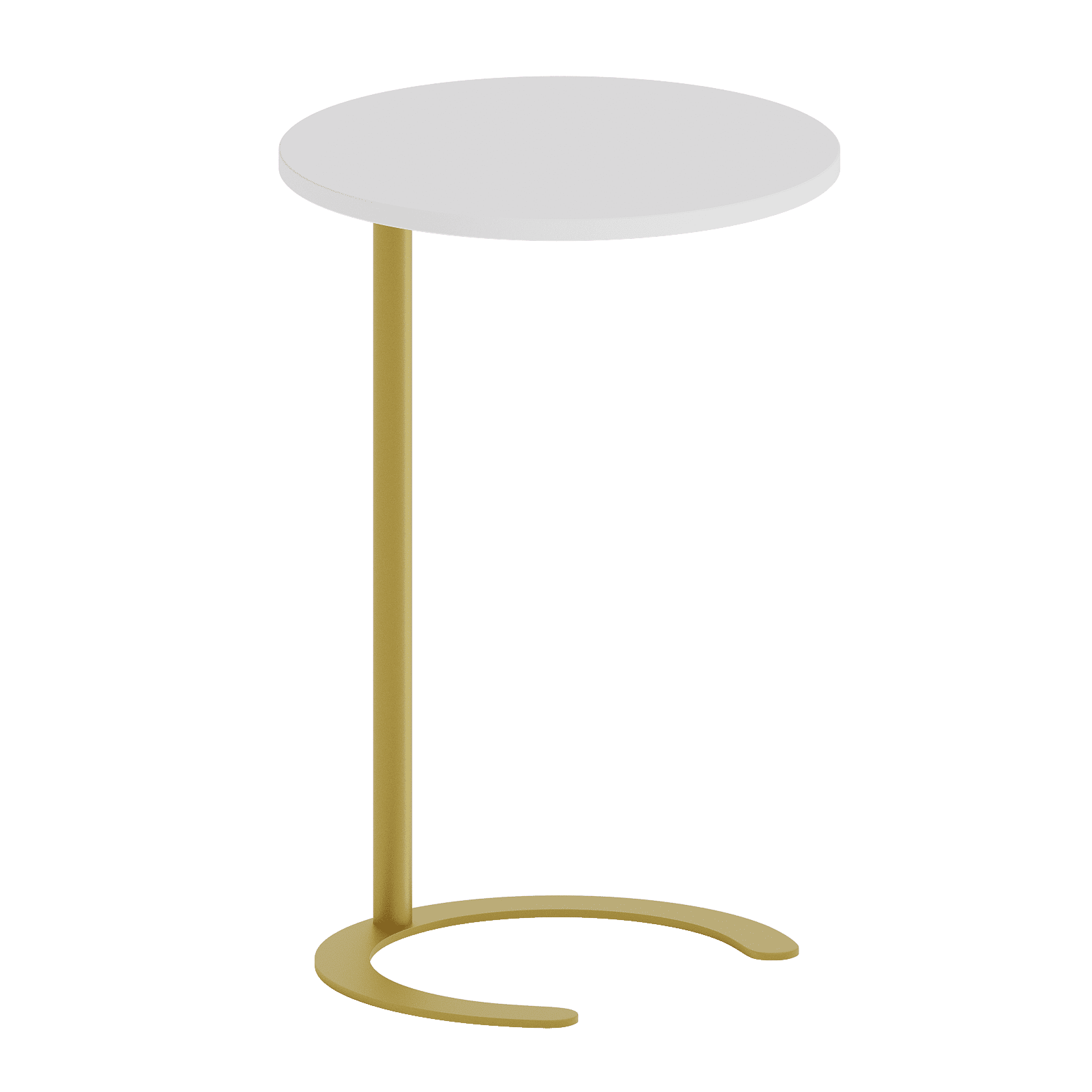 Журнальный столик HORSIX Wood 40 х 40 см, белый/золотой