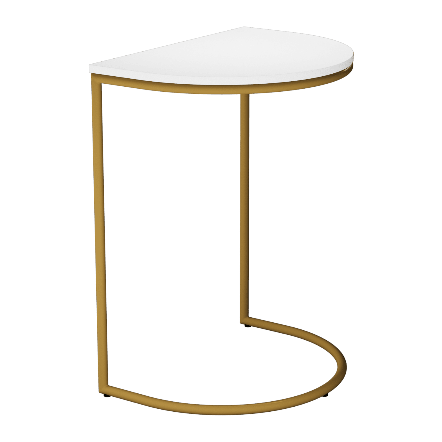 Журнальный столик EVEKIS Wood 40 х 54 см, белый/золотой