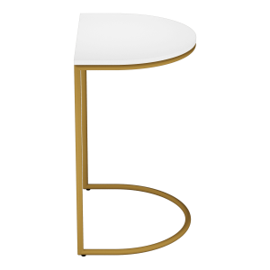 Журнальный столик EVEKIS Wood 40 х 54 см, белый/золотой