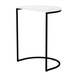 Журнальный столик EVEKIS Wood 40 х 54 см, белый/черный