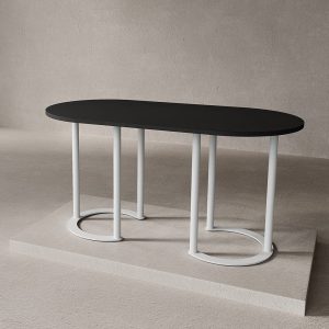 Журнальный стол DUHORSIX Low 100 х 50 см, черный/белый