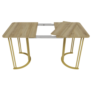 Обеденный раздвижной стол VIOLUR 110/140 х 70 см, орех/золотой