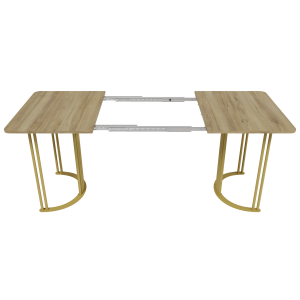 Обеденный раздвижной стол VIOLUR 120/190 х 80 см, орех/золотой
