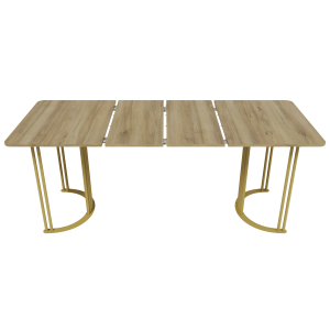 Обеденный раздвижной стол VIOLUR 120/190 х 80 см, орех/золотой
