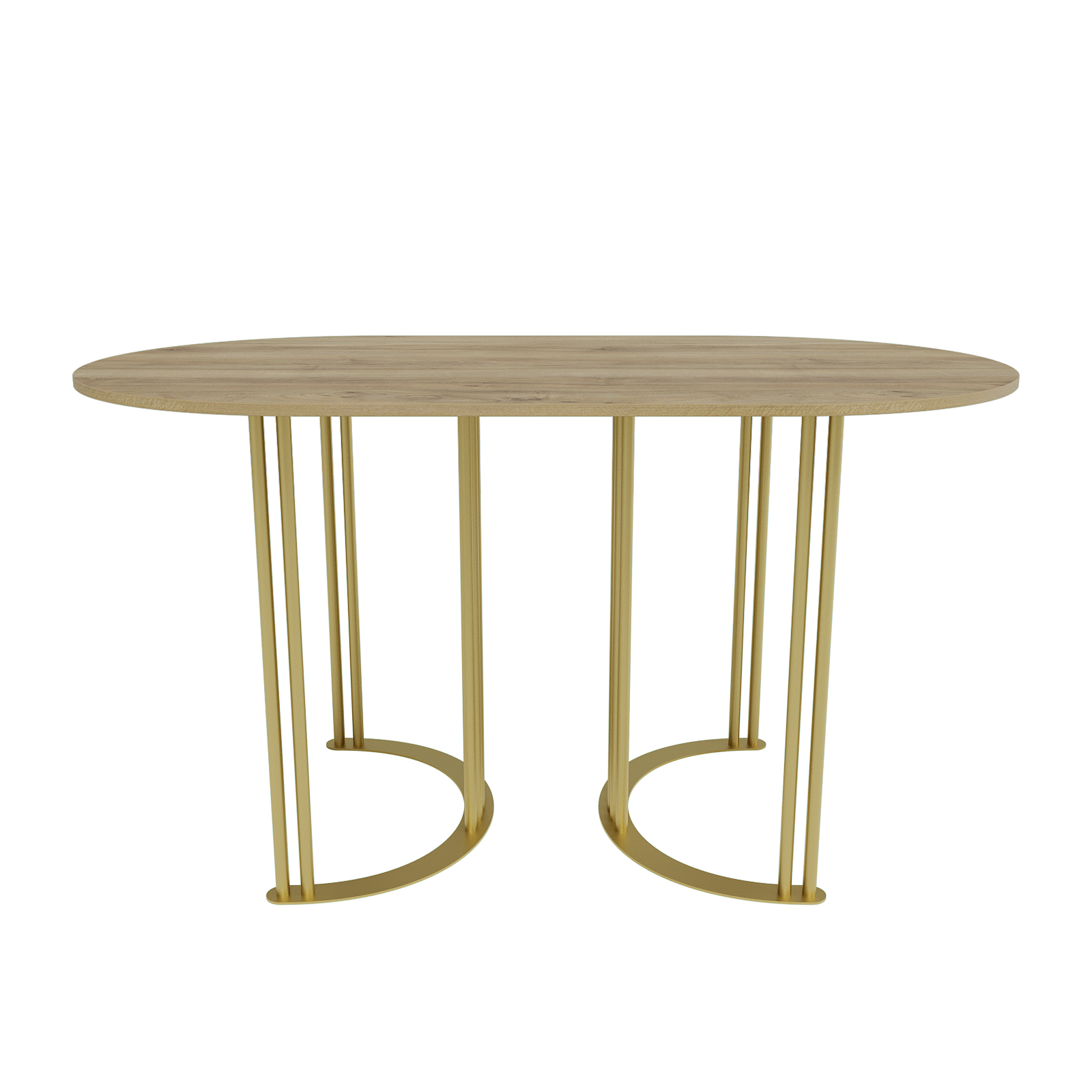 Обеденный стол VIOLUR 140 х 80 см, орех/золотой