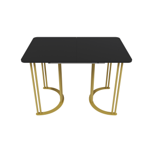 Обеденный раздвижной стол VIOLUR 110/140 х 70 см, черный/золотой