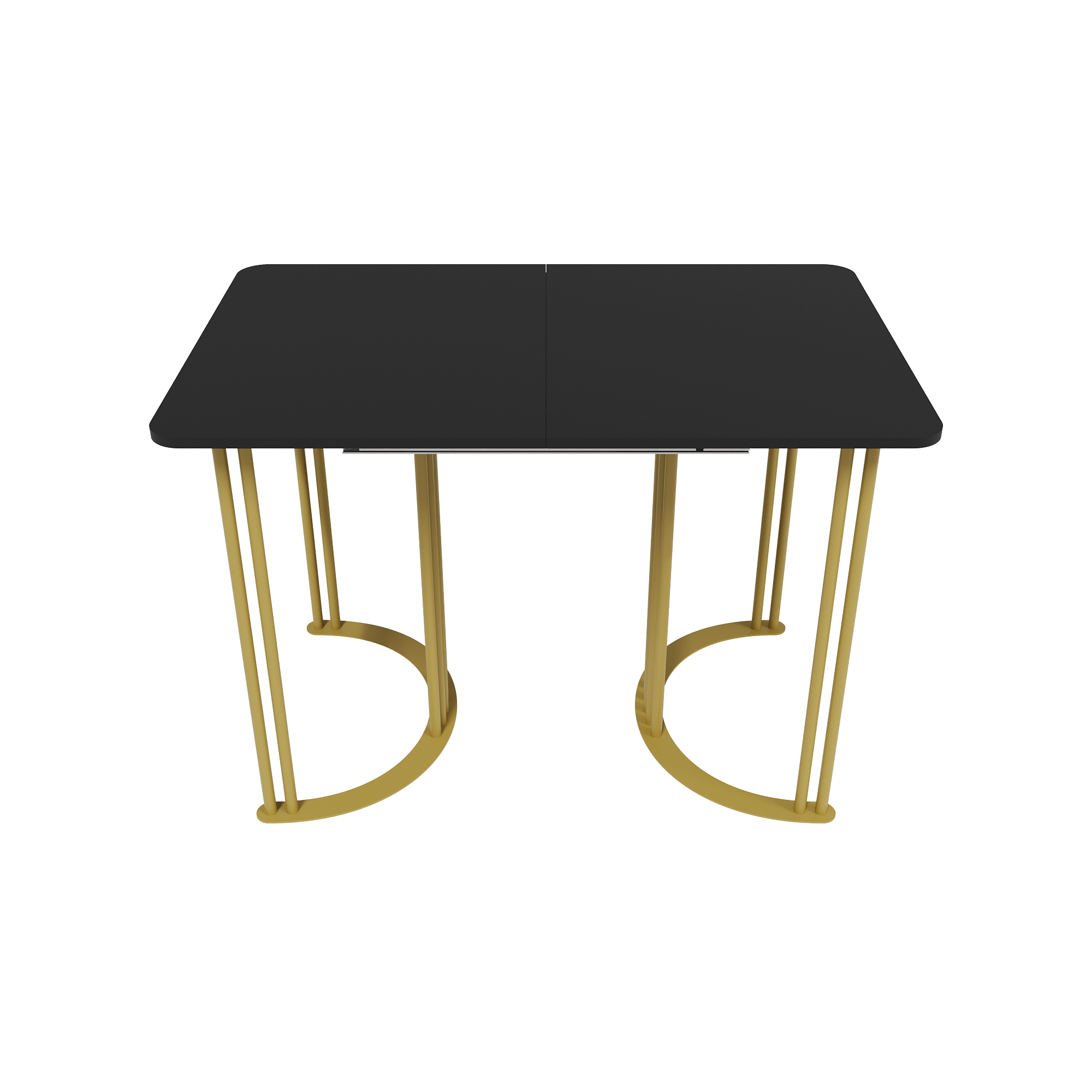 Обеденный раздвижной стол VIOLUR 110/140 х 70 см, черный/золотой